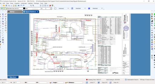 Irrigation contractor reviewing a Pro Contractor Studio design