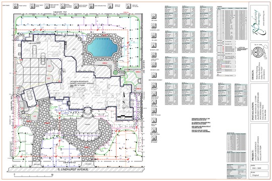 Residential irrigation plan for Slindhurst Ave created in Pro Contractor Studio